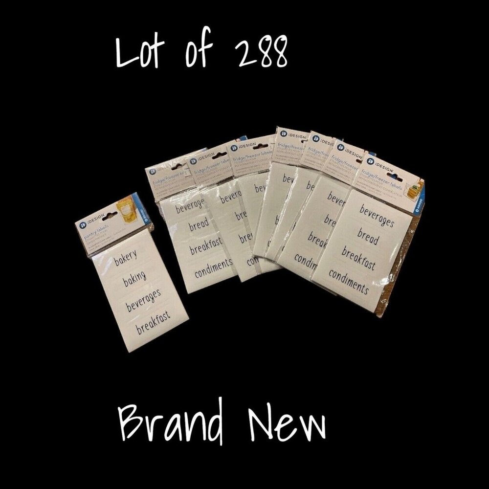 288 Preprinted Pantry Labels for Food Containers - iDesign Kitchen Set New
